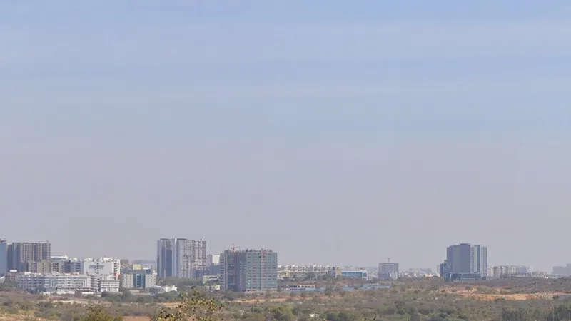 The Gachibowli skyline in Hyderabad