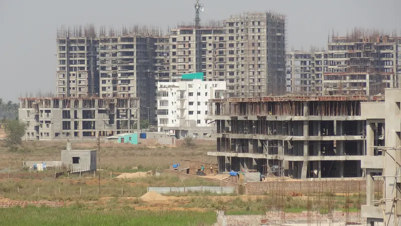 A residential building under construction in Bhubaneswar