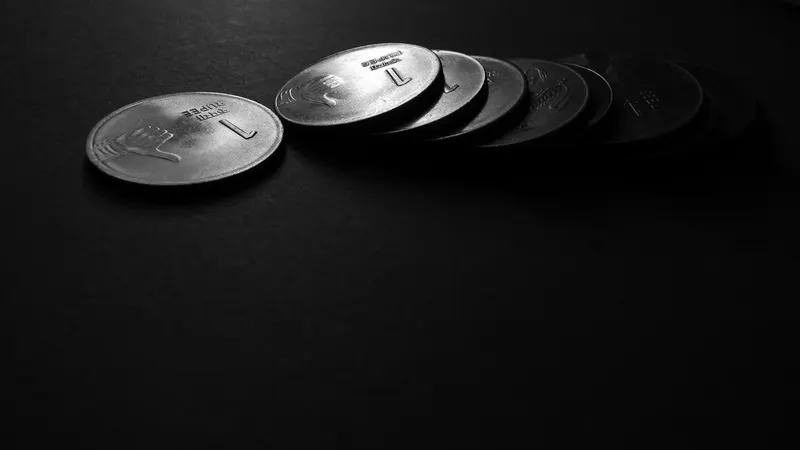 Indian one-rupee coins