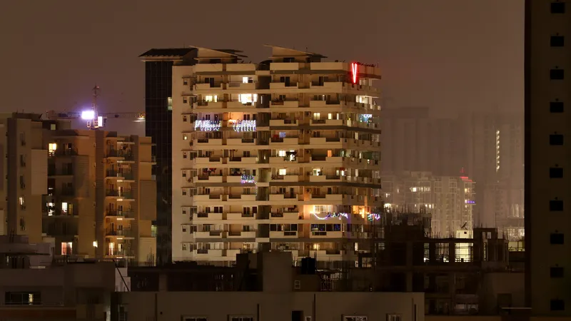 An apartment block in Manikonda, Hyderabad