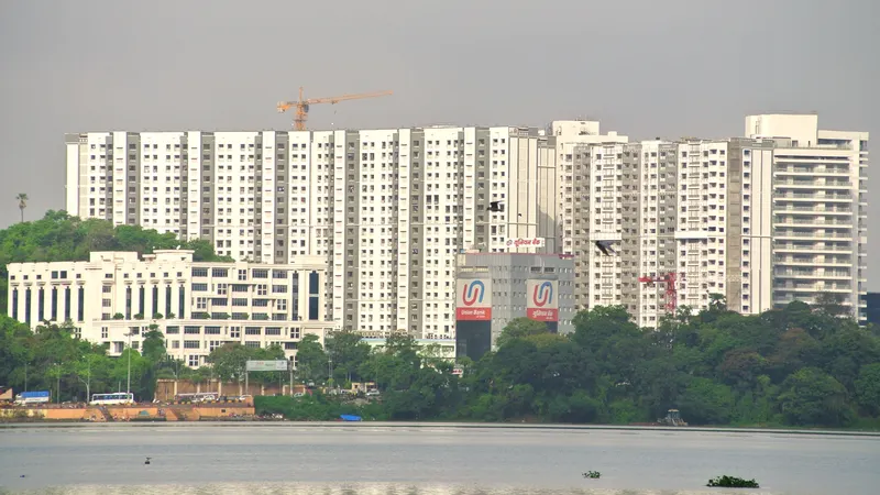 A residential tower under construction in Powai, Mumbai