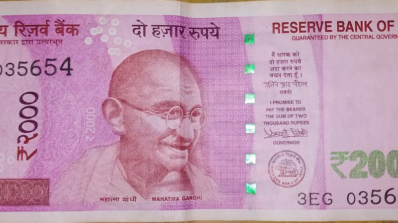 An Indian rupee banknote