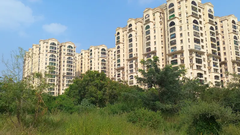 High-rise apartment blocks at Hafizpet, Hyderabad