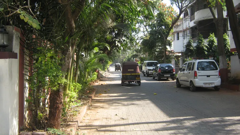 A suburban residential street in Pune